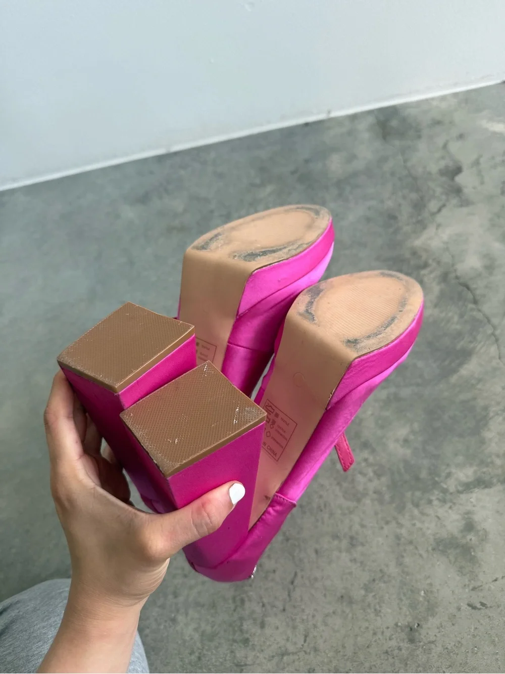 Nasty Gal Fuchsia Platform Mary Jane Heels